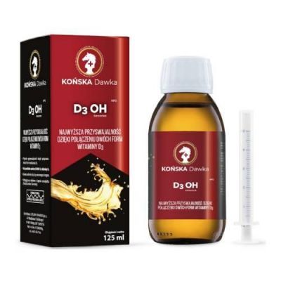 Końska Dawka Witamina D3 OH + K2MK7, 125 ml