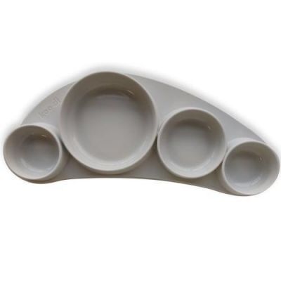 KOO-DI Silikonowy talerz Tiny Tapas Light Grey