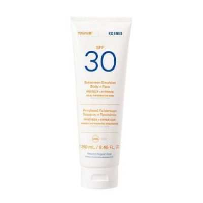 KORRES YOGHURT Emulsja ochronna do ciała i twarzy SPF30, 250ml KRÓTKA DATA  31.12.2024