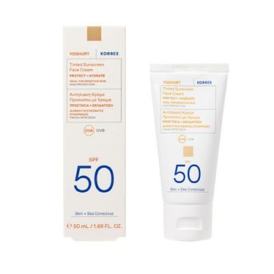 KORRES YOGHURT Koloryzujący krem ochronny do twarzy SPF50, 50ml KRÓTKA DATA 31.10.2026