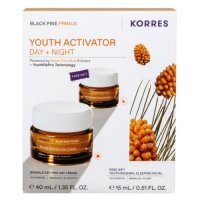 Korres Zestaw Black Pine Primus Youth Activator (Krem na dzień, 40 ml + Krem na noc, 15 ml)