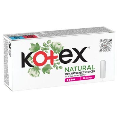 KOTEX Natural Tampony Super, 16 szt.