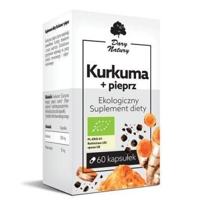 Kurkuma+pieprz - 60kaps. DARY NATURY