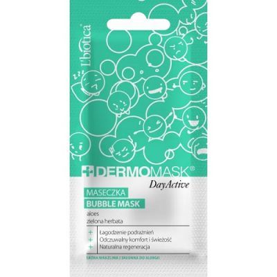L'BIOTICA DERMOMASK Maseczka Bubble Mask Aloes i Zielona herbata, 10ml