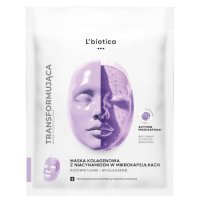 L'biotica Maska kolagenowa do twarzy z niacynamidem w mikrokapsułkach Rozświetlenie i wygładzenie, 1 szt.