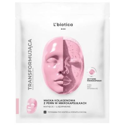 L'biotica Maska kolagenowa do twarzy z PDRN w mikrokapsułkach Napięcie i ujędrnienie, 1 szt.