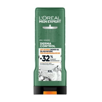 L'Oréal Men Expert Derma Control Żel pod prysznic przeciw niedoskonałościom dla mężczyzn, 400 ml