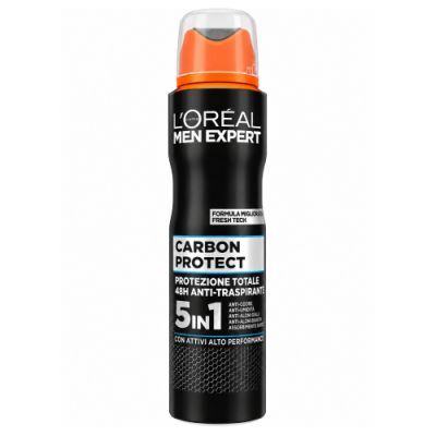 L'oreal Men Expert Carbon Protect 5 in 1 Antyperspirant w sprayu dla mężczyzn, 150 ml