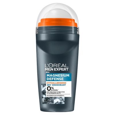 L`Oreal Men Expert Magnesium Defense hipoalergiczny dezodorant roll-on dla mężczyzn, 50 ml
