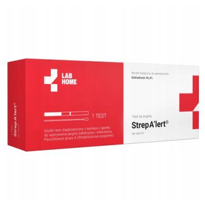 LAB.HOME STREP A'LERT Test na paciorkowce StrepA (angina + szkarlatyna)