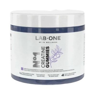 Lab One Creatine Gummies Żelki z kreatyną bez cukru i żelatyny smak jagodowy, 60 żelek