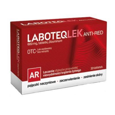 Laboteqlek Anti-Red 600 mg, 30 tabletek - lek na pajączki naczynkowe