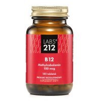 LABS212 B12 Metylocobalamin 100 mcg Witamina B12, 180 tabl.