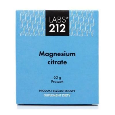 LABS212 Magnesium Citrate Cytrynian magnezu proszek, 63g KRÓTKA DATA 30.11.2024