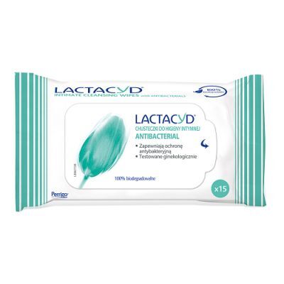 Lactacyd Antibacterial chusteczki do higieny intymnej, 15 szt.
