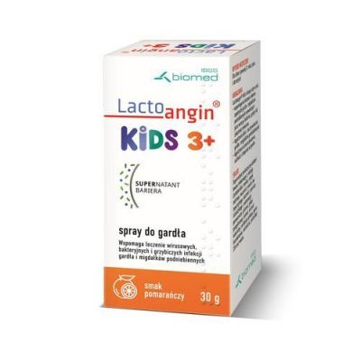LACTOANGIN KIDS spray do gardła smak pomarańcza -  30g
