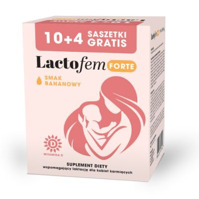 LACTOFEM Forte smak bananowy, 14 sasz.