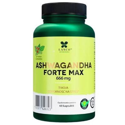 LANCO NUTRITIONS Ashwagandha Forte Max Twoja odporność na stres, 60 kaps.