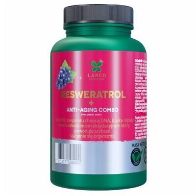 LANCO NUTRITIONS Resweratrol + Anti-Aging Combo, 60 kaps.