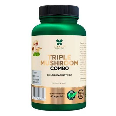 LANCO NUTRITIONS Triple Mushroom Combo, 60 kaps.