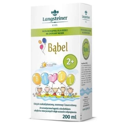 Langsteiner Kids Bąbel Płyn do kąpieli dla dzieci na zatkany nosek od 2 lat, 200 ml