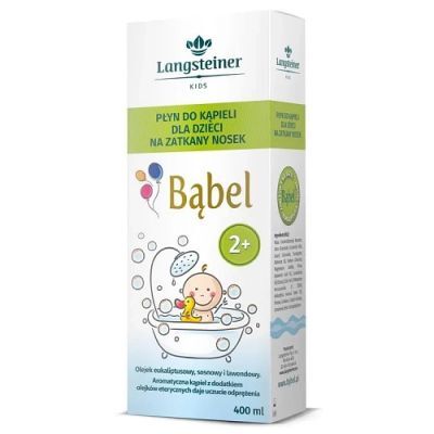 Langsteiner Kids Bąbel Płyn do kąpieli dla dzieci na zatkany nosek od 2 lat, 400 ml
