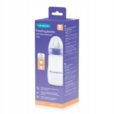LANSINOH NaturalWave Butelka do karmienia ze smoczkiem, 240ml