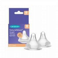 LANSINOH Smoczek Natural Wave o bardzo wolnym przepływie XS 0 m+, 2 szt.