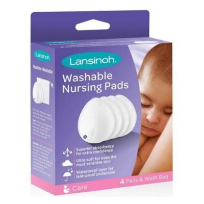 Lansinoh Wkładki laktacyjne wielokrotnego użytku, 4 sztuki