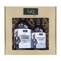 LaQ Zestaw Doberman Zapach Seksu i Biznesu Żel pod prysznic 500ml + Naturalny szampon do włosów 300ml