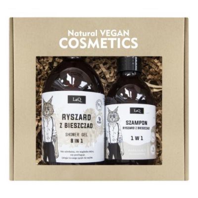 LaQ Zestaw prezentowy Ryszard z Bieszczad: Żel pod prysznic, 500ml + Szampon do włosów, 300ml