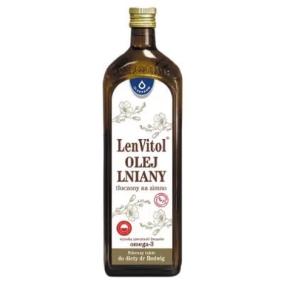 LENVITOL olej lniany tłoczony na zimno 1000 ml