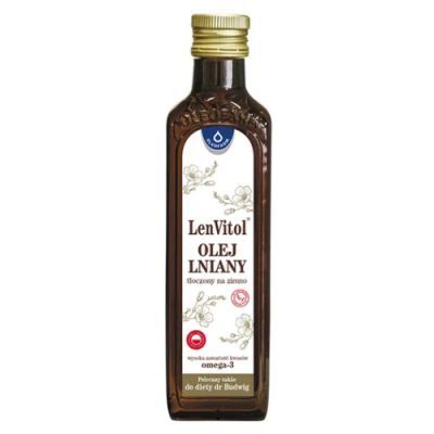 LenVitol olej lniany tłoczony na zimno, 250ml