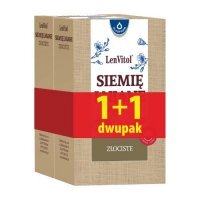 LenVitol Siemię lniane złociste, 250g + 250g