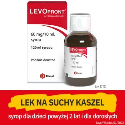 LEVOPRONT 60mg/10ml syrop 120 ml kaszel suchy