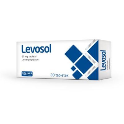Levosol 60mg, Lek hamujący kaszel 20tabl.