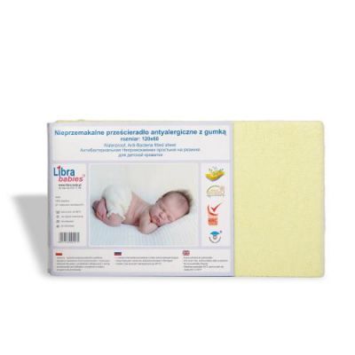 Libra-Babies Prześcieradło nieprzemakalne 120x60cm żółte