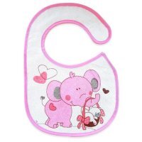 Libra-Babies Śliniak bawełniany Różowy słonik