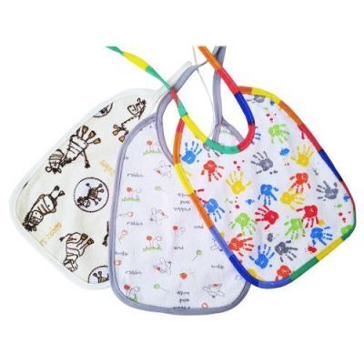 Libra-Babies Śliniak bawełniany z ceratką wiązany, 3szt.