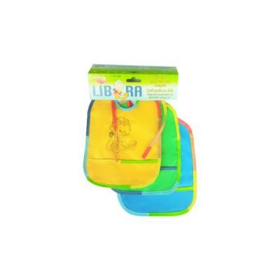 Libra-Babies Śliniak winylowy miękki z kieszonką, 3szt.