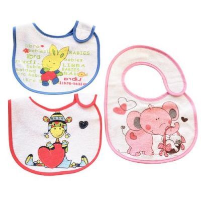 Libra-Babies Śliniaki bawełniane trójpak Zwierzęta