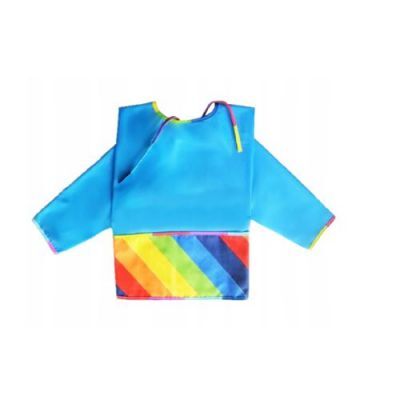 Libra-Babies Winylowy fartuszek z rękawami i kieszenią wodoodporny rozmiar M niebieski