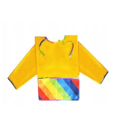 Libra-Babies Winylowy fartuszek z rękawami i kieszenią wodoodporny rozmiar S żółty