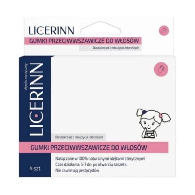 Licerinn Gumki do włosów przeciw wszom, 4 szt.