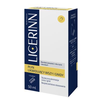 Licerinn Płyn likwidujący wszy i gnidy, 50 ml + grzebień