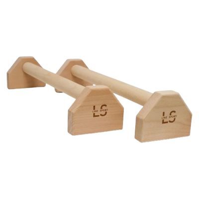 Line Sport Paraletki drewniane Uchwyty do pompek 50 x 12,5 x 10 cm