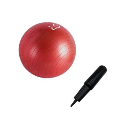 Line Sport Piłka gimnastyczna do ćwiczeń z pompką 55 cm czerwona