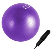 Line Sport Piłka gimnastyczna do ćwiczeń z pompką, 75 cm, fioletowa