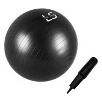 Line Sport Piłka gimnastyczna do ćwiczeń z pompką, 85 cm, czarna