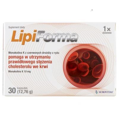 LIPIFORMA 30 kapsułek na prawidłowy poziom cholesterolu